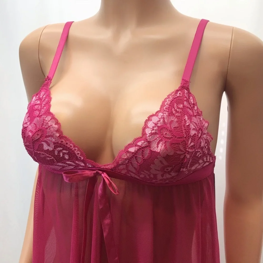 French Affair Vivacious Blush Babydoll Nightie Set