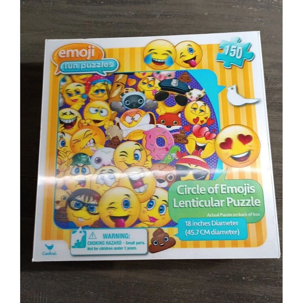 Emoji Fun Puzzles Circle Of Emojis Lenticular 150 Pc Puzzle  Sealed