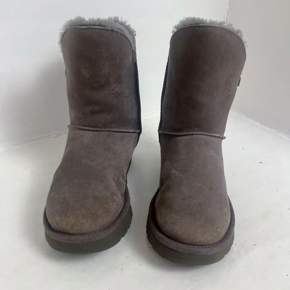 UGG Women's Constantine Boots Gray Shearling Boots Fur Lined Size 7