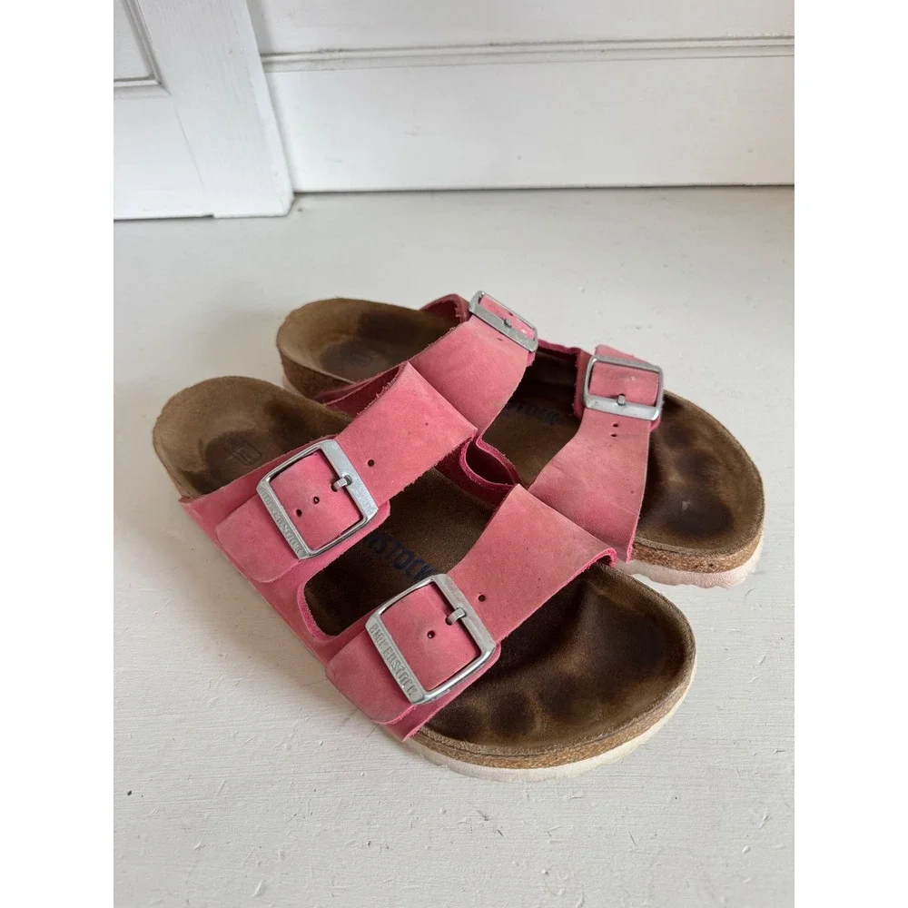 Birkenstock pink Arizona sandals size 38‎ (women's US 7-7.5)