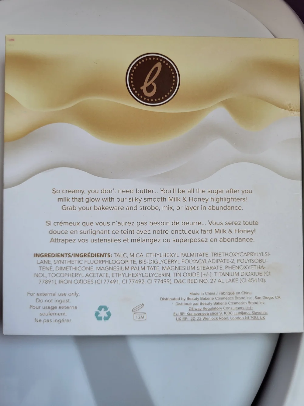Beauty Bakerie Shimmer Palette — Pink, Gold, Champagne, Peach