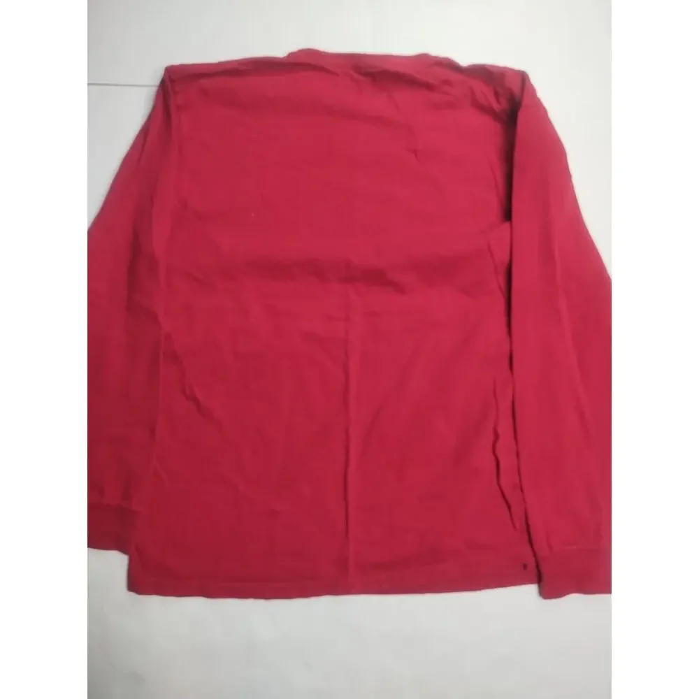 Vintage Polo By Ralph Lauren Mens Long Sleeve Shirt Maroon Sz L 100% Cotton
