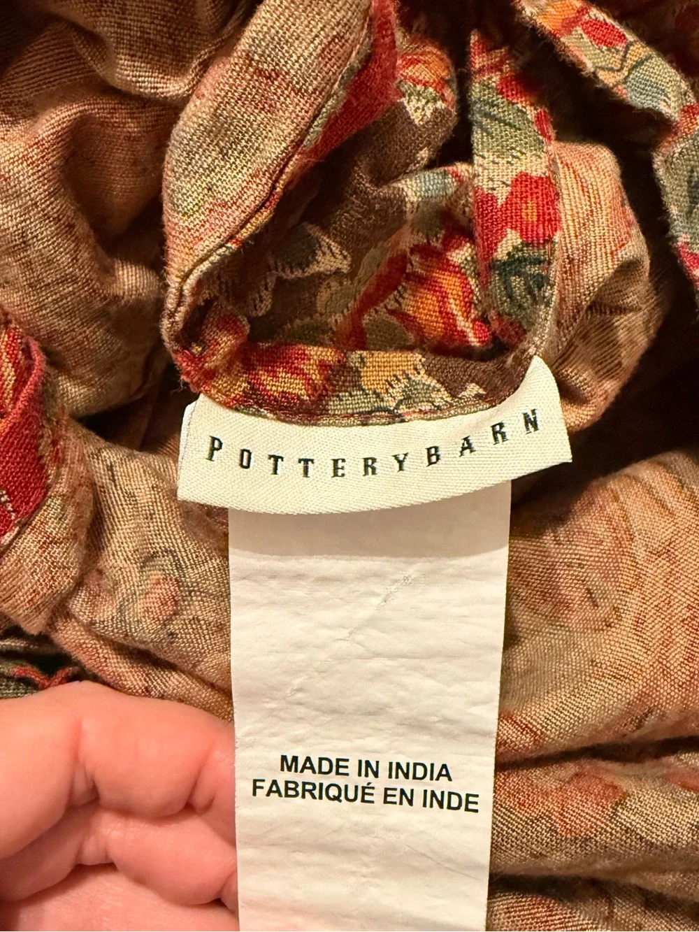 Pottery Barn Duvet Cover Bedding Carrie Paisley Brown Red Linen King Size HTF