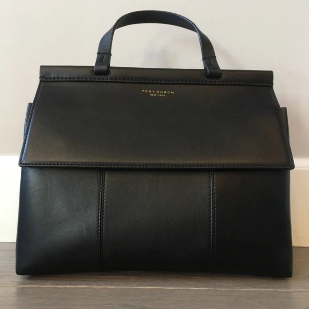 Tory Burch Block-T Leather Satchel