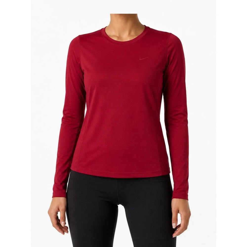 Nike Dri-FIT Women's Red Long Sleeve Athletic Performance Shirt Size (L)