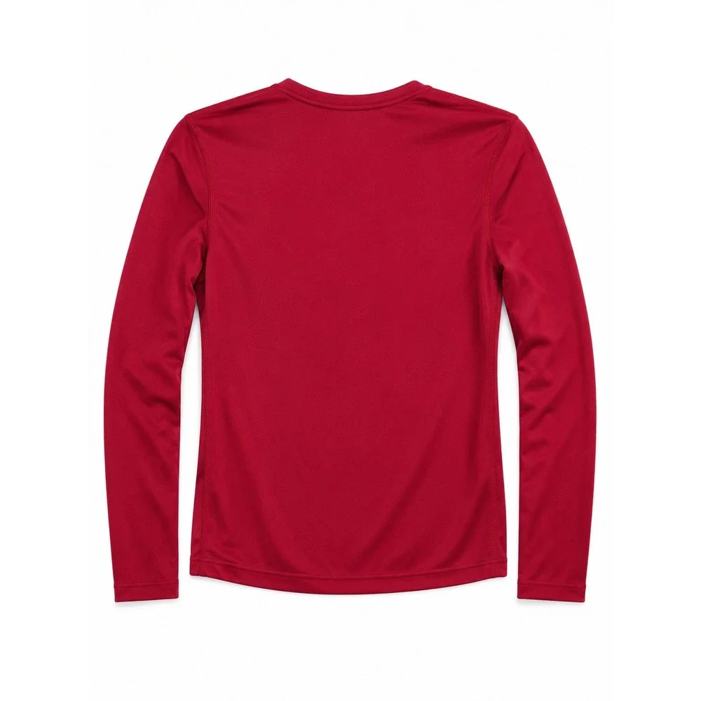 Nike Dri-FIT Women's Red Long Sleeve Athletic Performance Shirt Size (L)