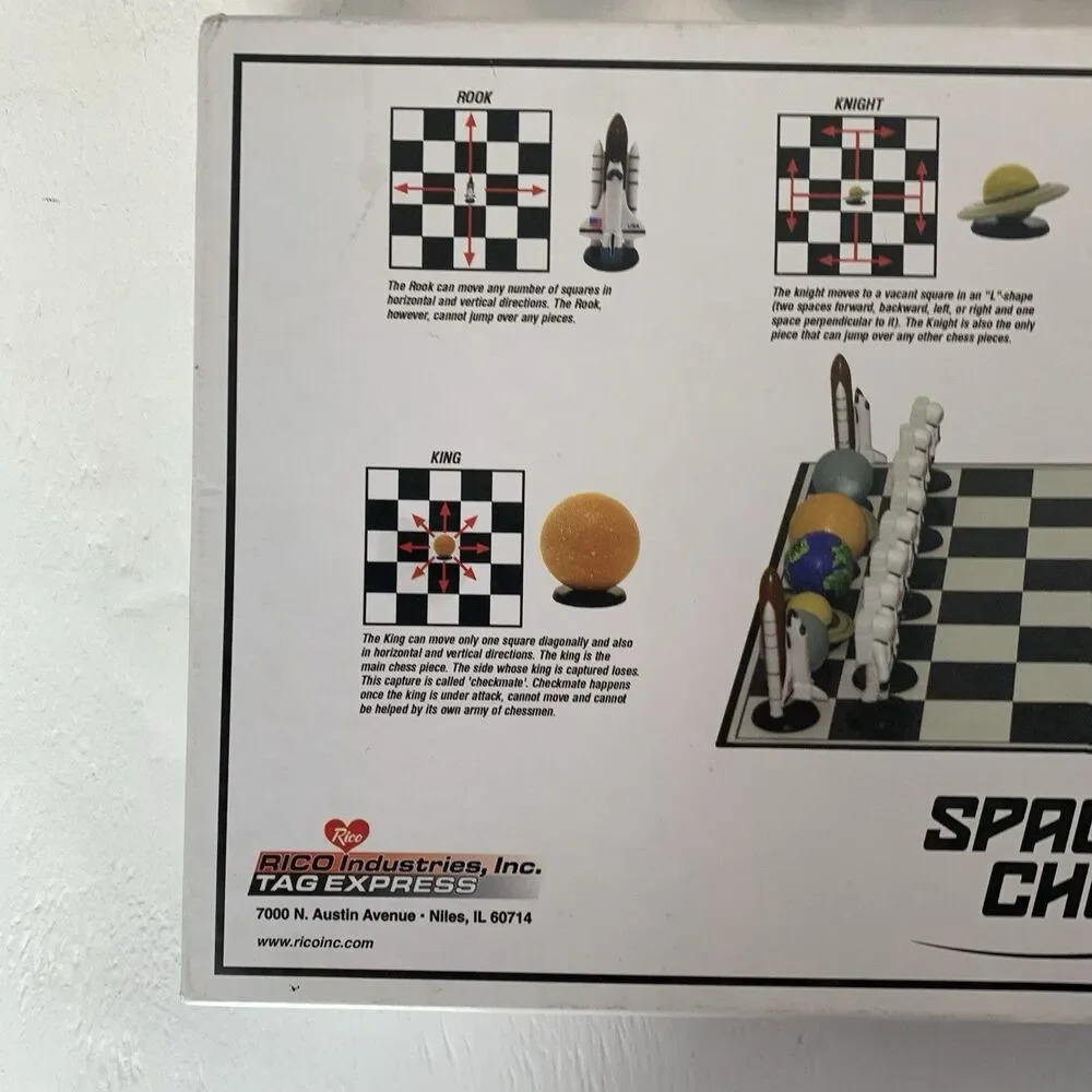RICO/TAG EXPRESS UNIQE SPACE CHESS BOARD GAME 2001 COMPLETE SET