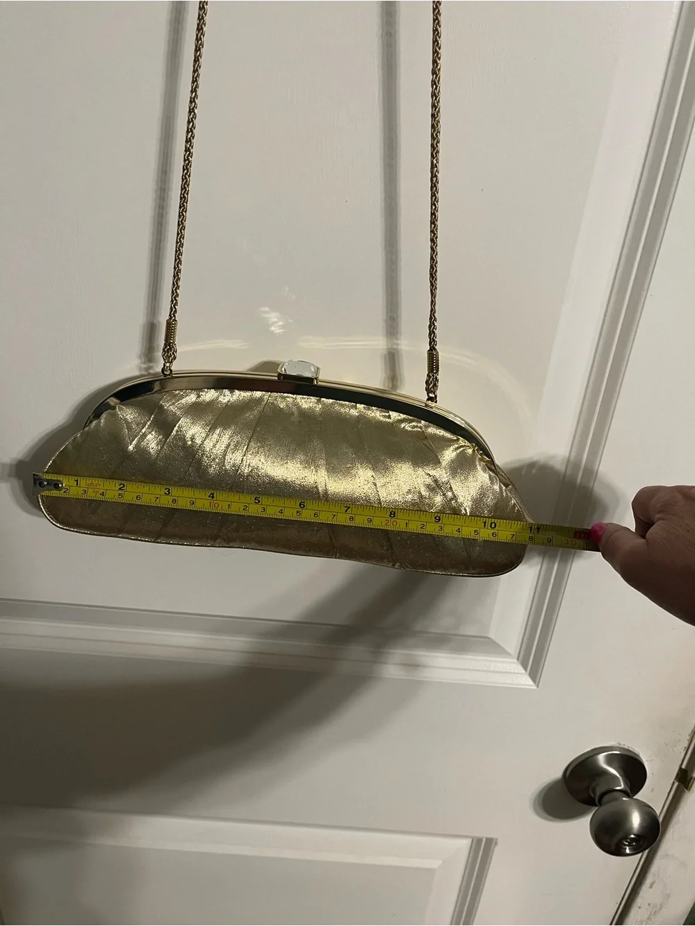 Kate Landry Metallic Gold Evening Clutch