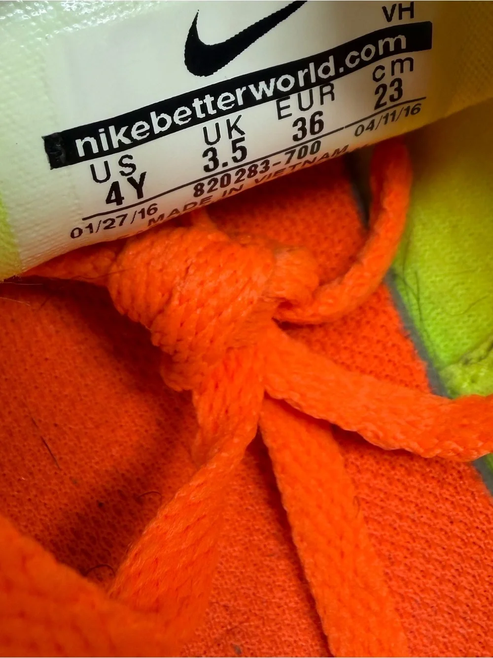 Nike bright lime