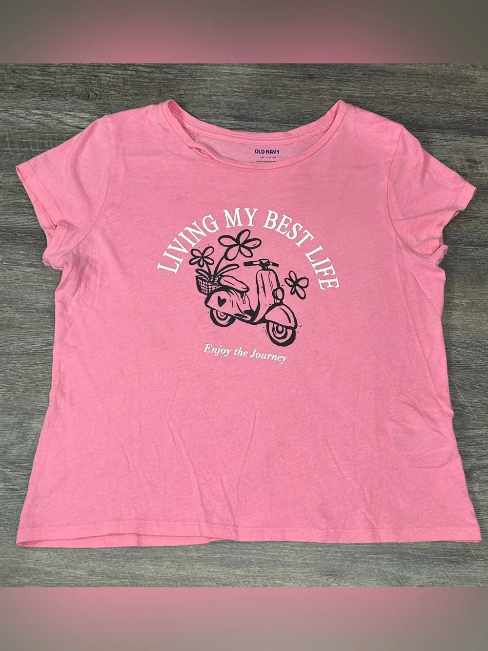 (0001) Girls: XXL 18/18 Plus Old Navy Graphic Tee Short Sleeve 5pc Bundle- B2