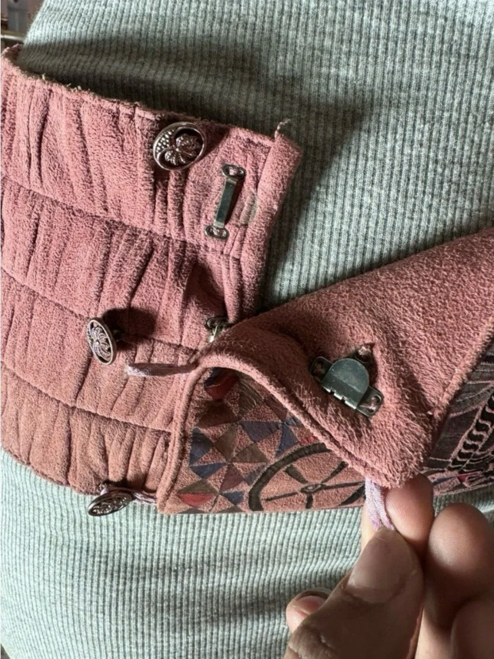 Belt 1960s Soft Leather Custom Hand Painted Angel Frog Hippie