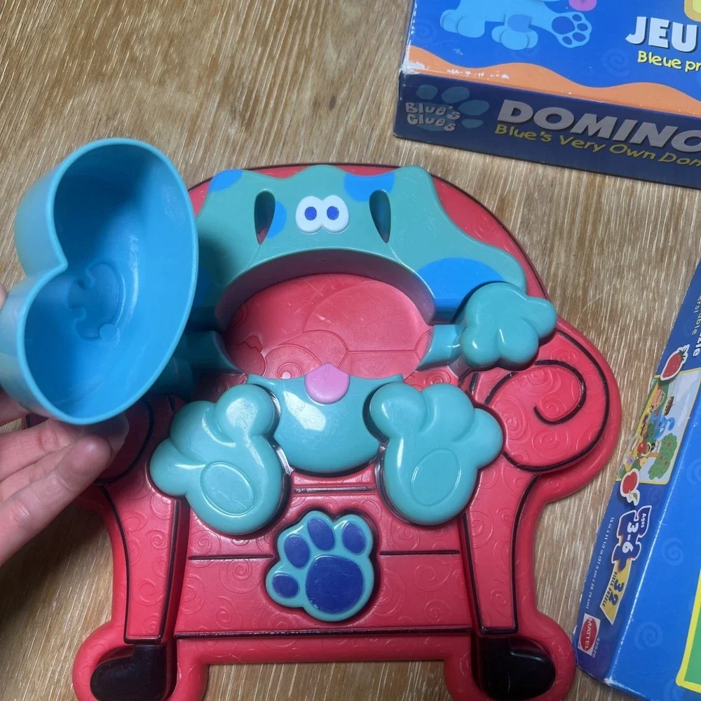 Vintage Blues Clues Lot Of 3 - 3D Puzzle, Domino Game, Puzzle