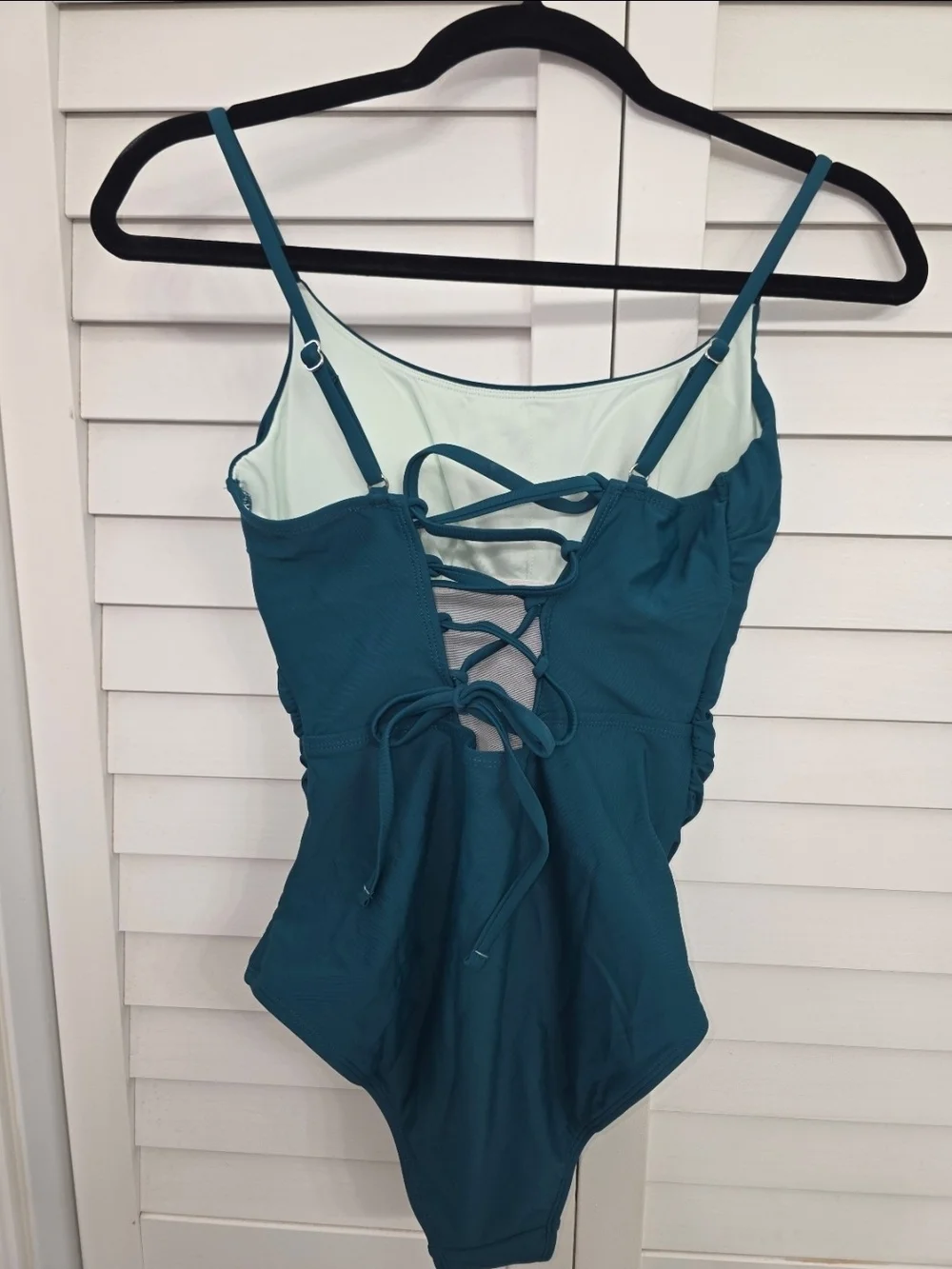 Classic Teal Scoop-Neck One-Piece Swimsuit