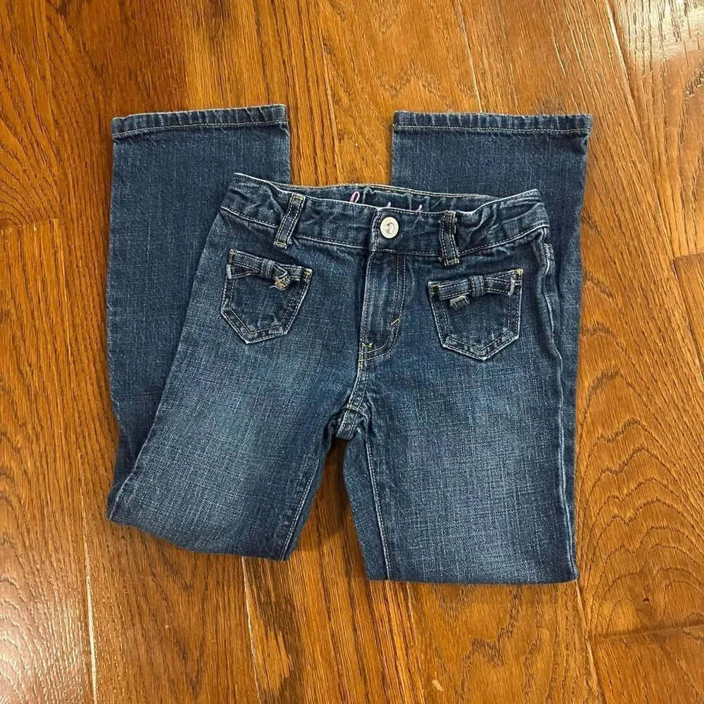 Gymboree size 7 bootcut jeans with rhinestone button