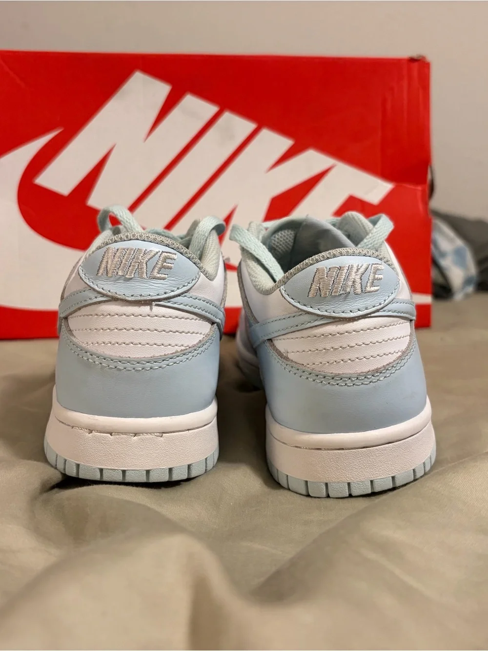 adidas Kids Low-Top Sneakers in White and Light Blue