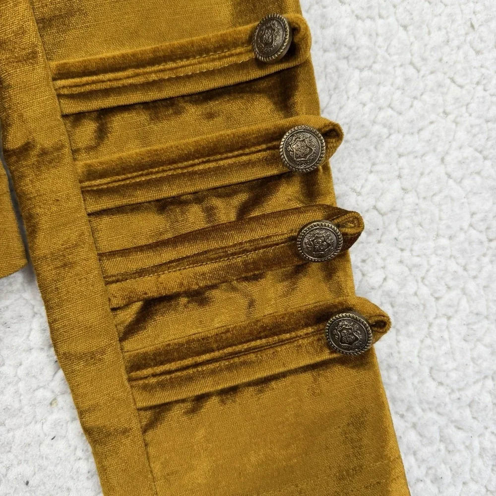 Free People Military Napoleon Jacket Women's XS Gold Boho Festival Steampunk