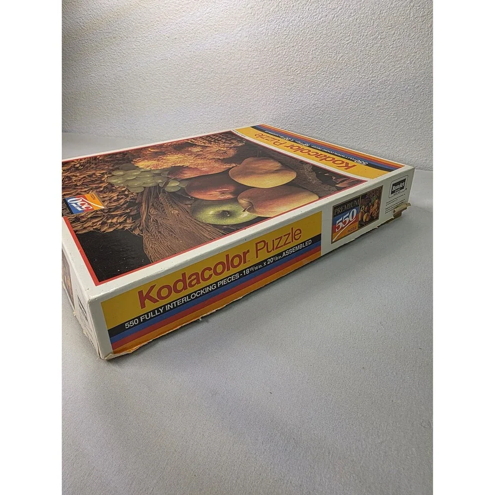 Vintage Kodacolor 550 Piece Jigsaw Puzzle Fruits of Autumn, Complete Premium