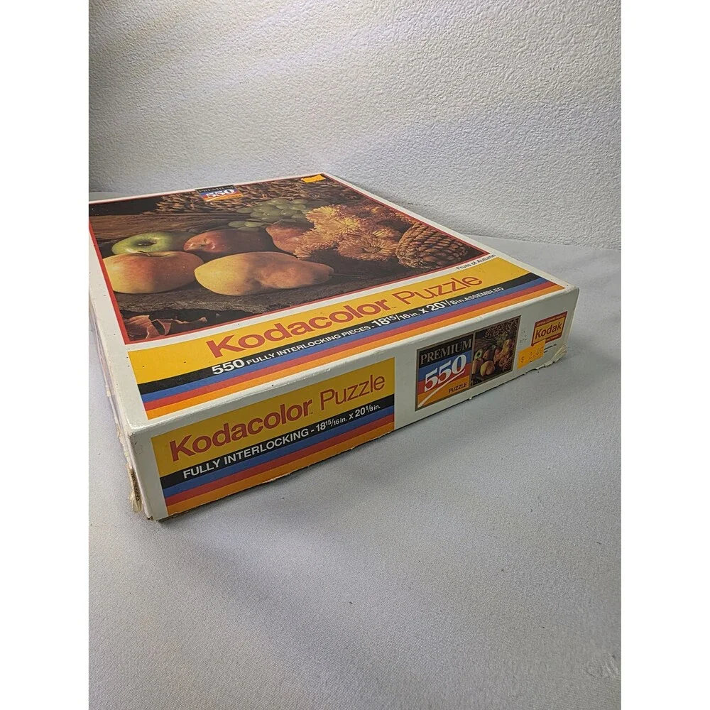 Vintage Kodacolor 550 Piece Jigsaw Puzzle Fruits of Autumn, Complete Premium