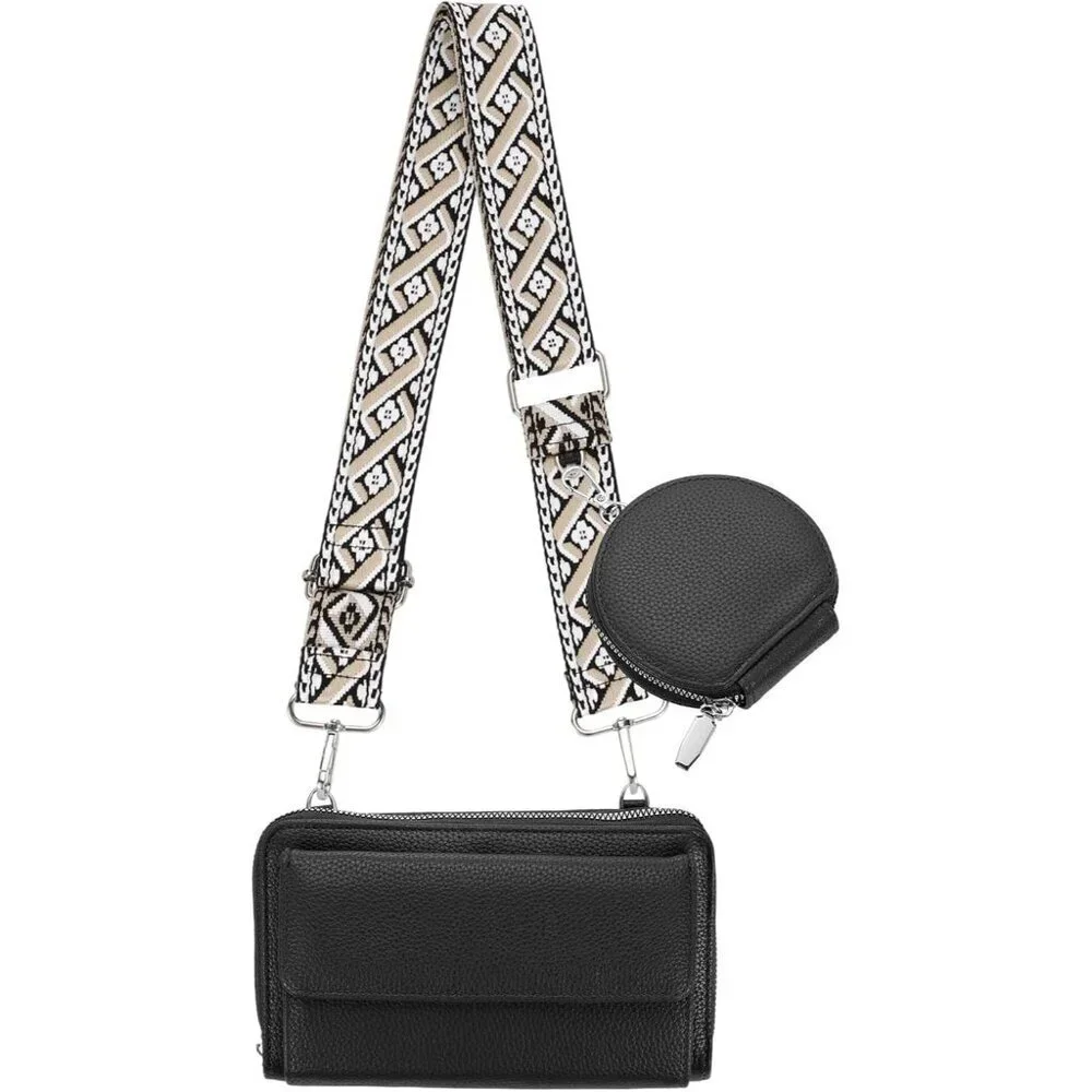Small Crossbody Purse for Women Soft PU Wallet Phone Bag with Coin Pouch