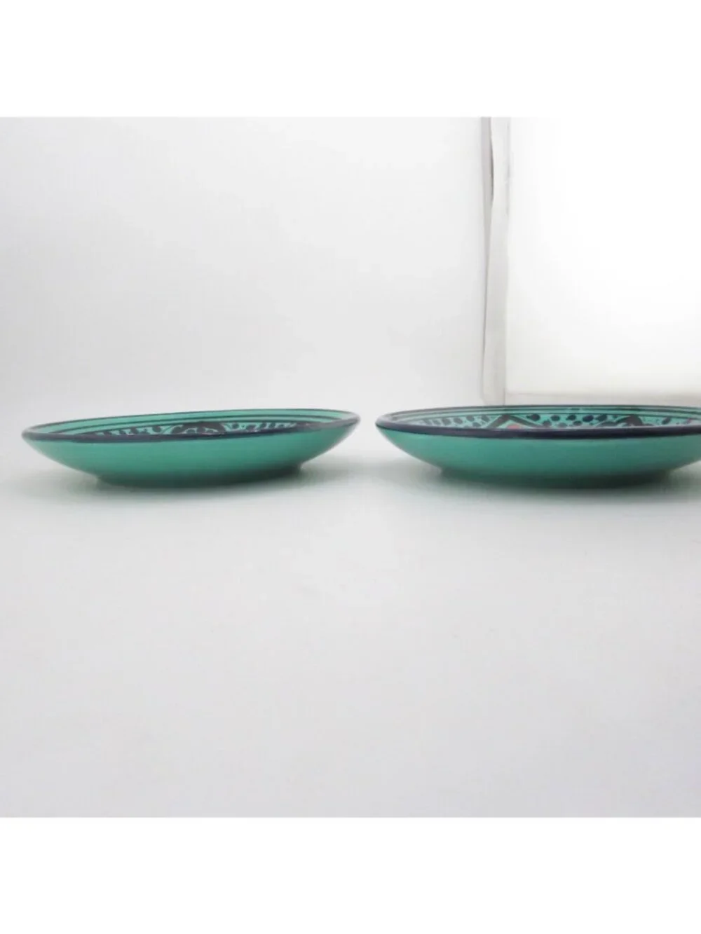Set Pottery Barn Green / turquoise Kasara Moroccan Mosaic Salad Appetizer Plates