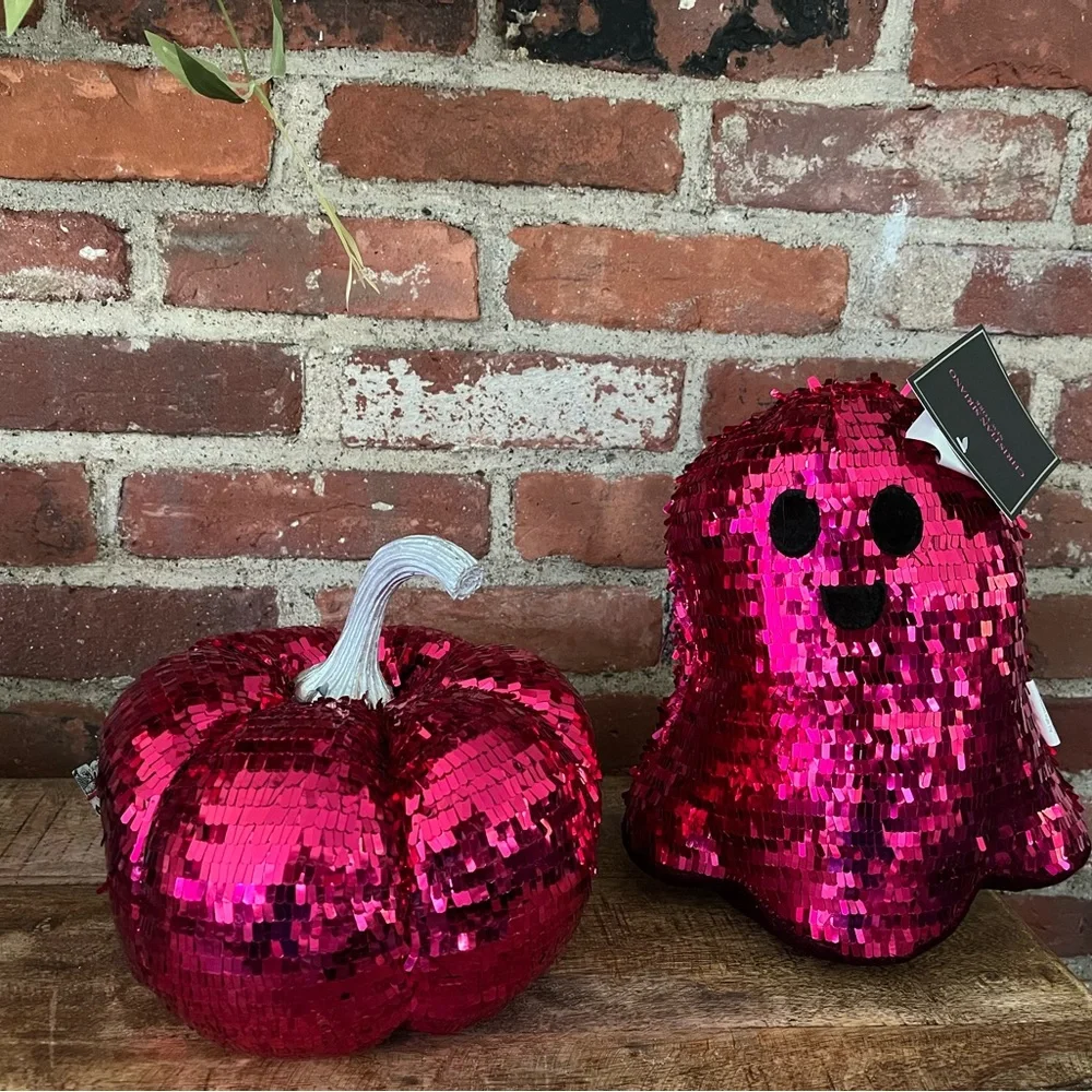 Christian Siriano pink sequins, ghost and pumpkin perfect for Halloween nwt