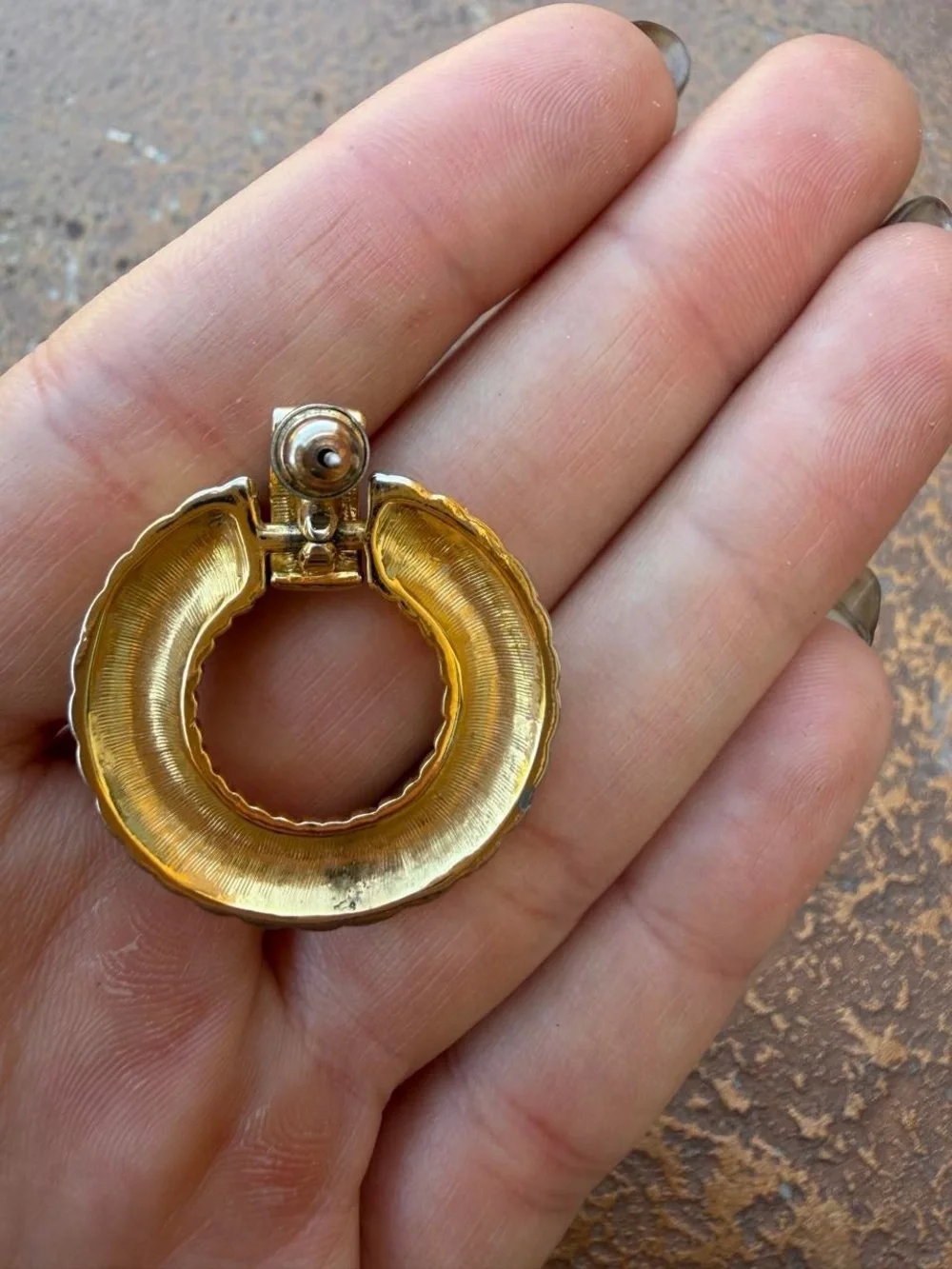 Vintage Gold plated twisted hoop costume jewelry earrings #chic #classy #timless