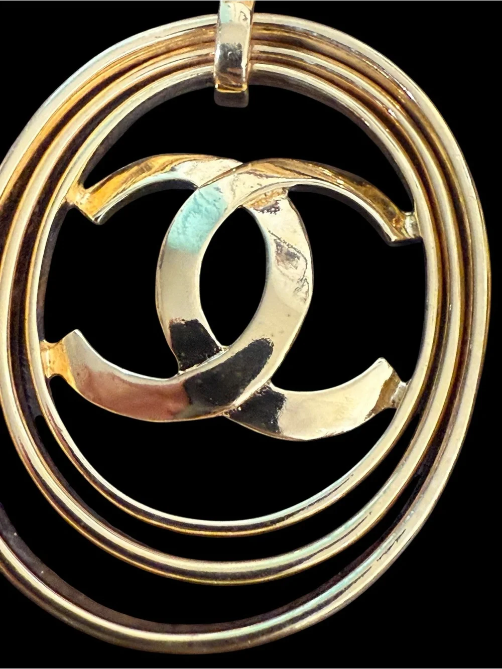 CHANEL gold tone