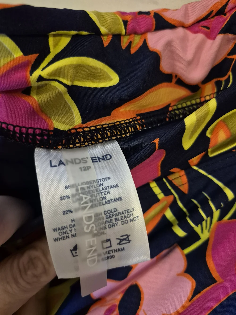 Lands End navy swim