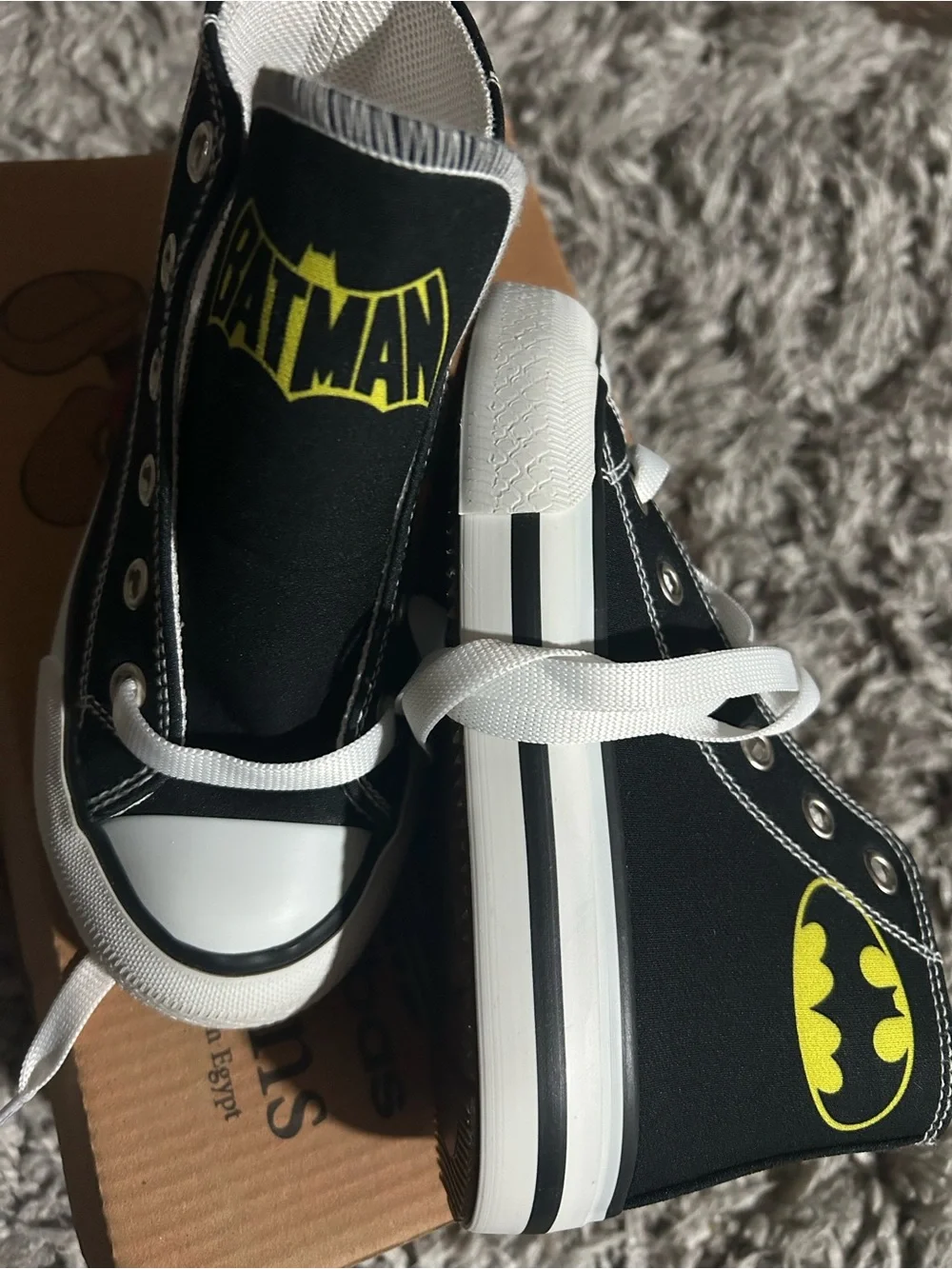 Batman Black & Yellow High Top Sneakers