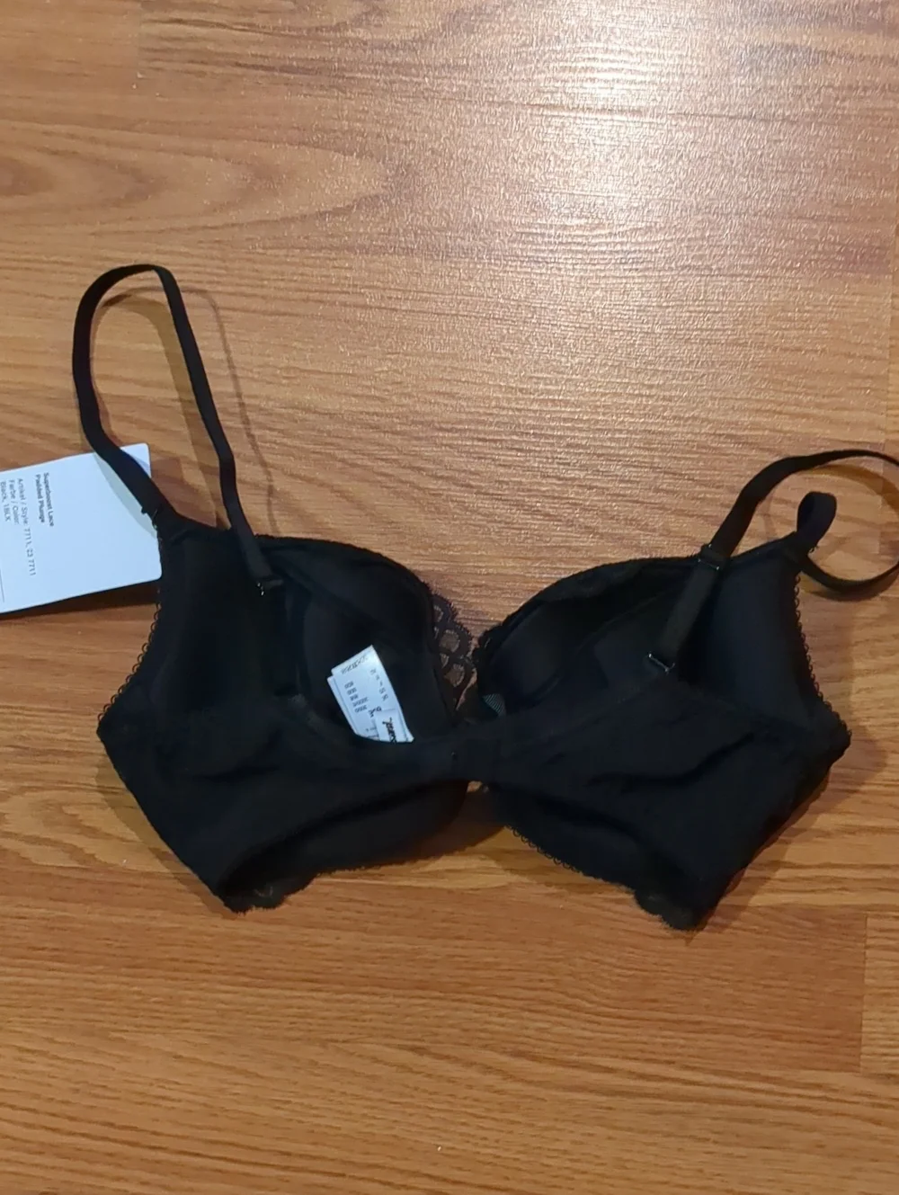NWT Gossard Glossies Superboost Lace Underwire Plunge Bra Black Size 30 DD/E