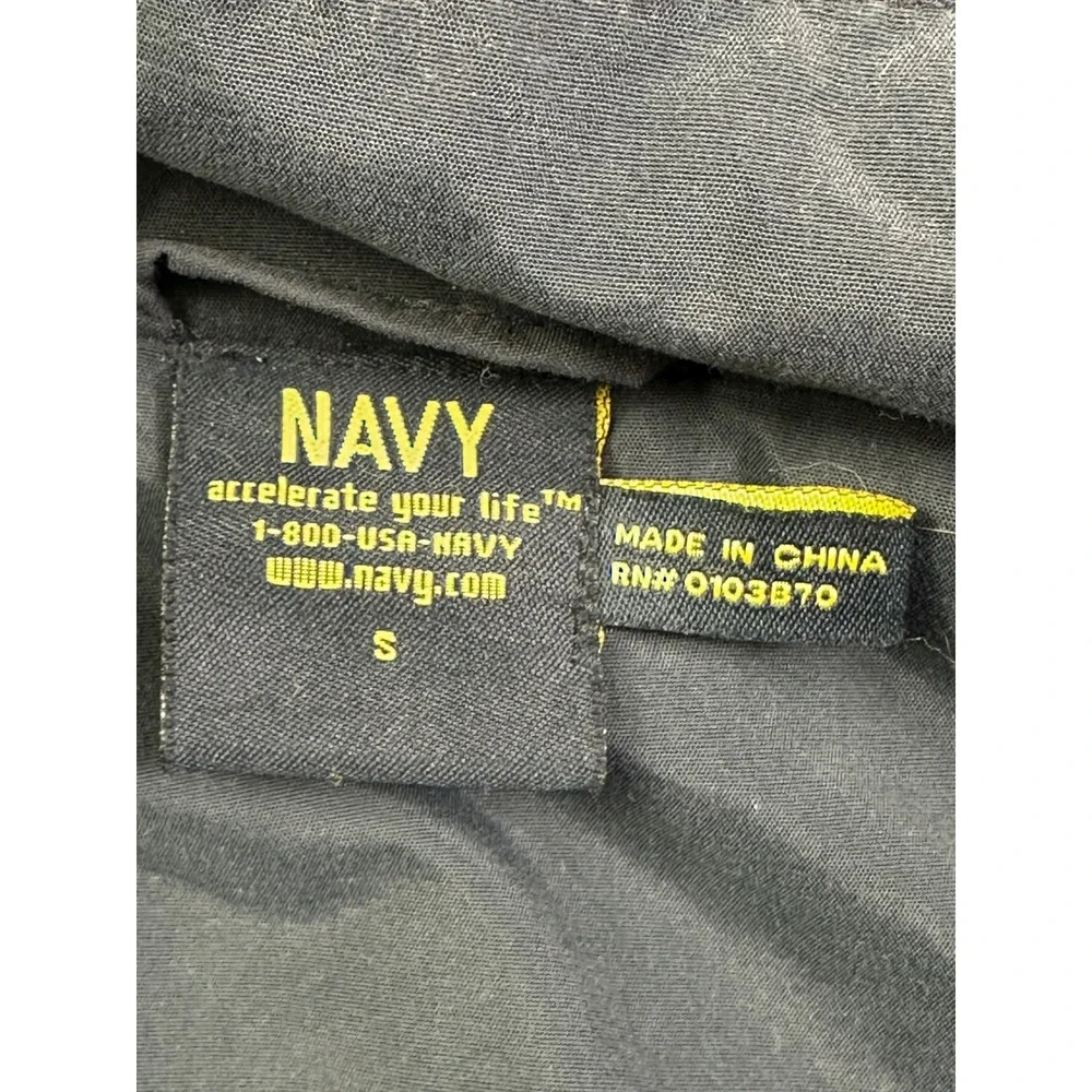 US Navy‎ Windbreaker Jacket Men's S Small Blue Yellow Forged by the Sea Full Zip