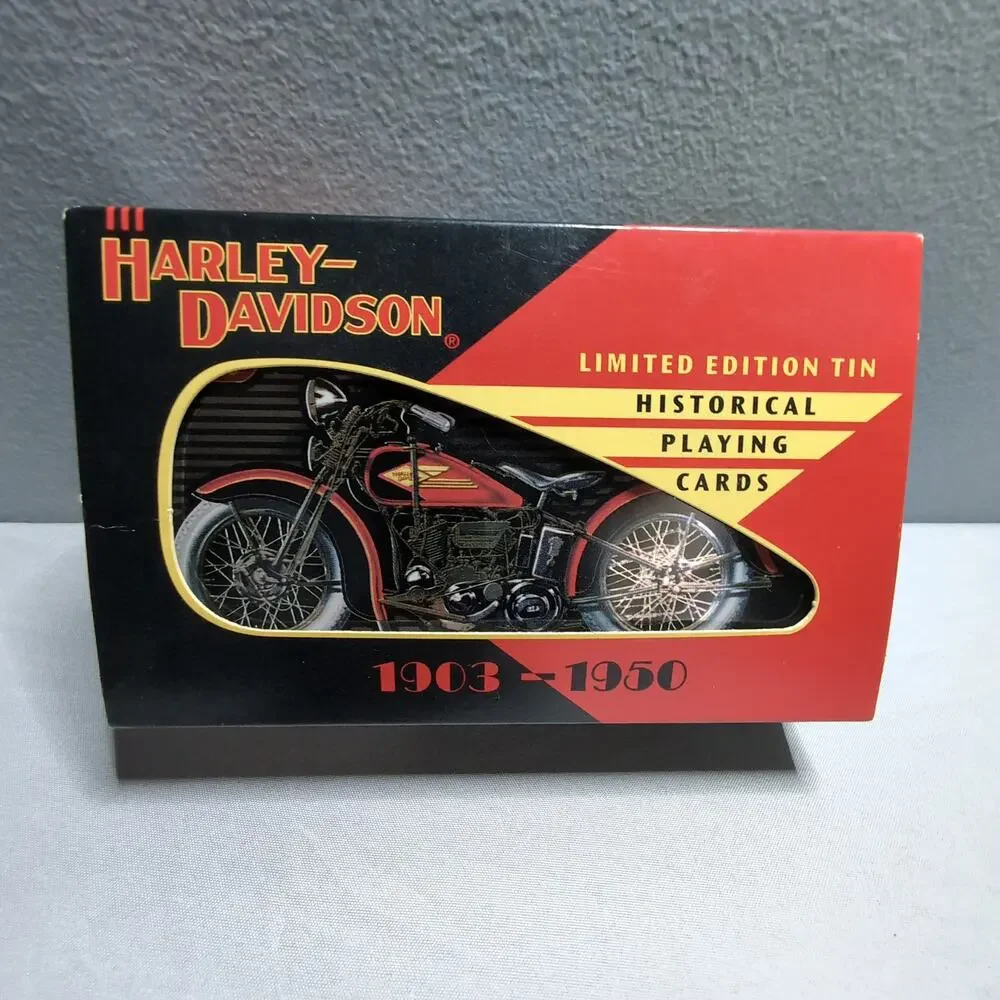 Lot of 3‎ Collectable Vintage Harley Davidson Playing Cards and Tins New Sealed