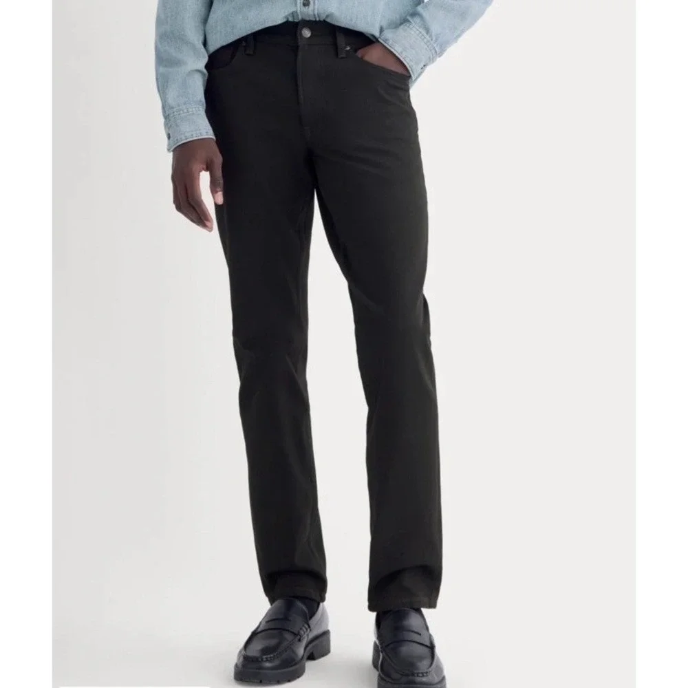 Everlane‎ NWT Men's The Athletic 4-way Stretch Organic Cotton Jean Black 31x28