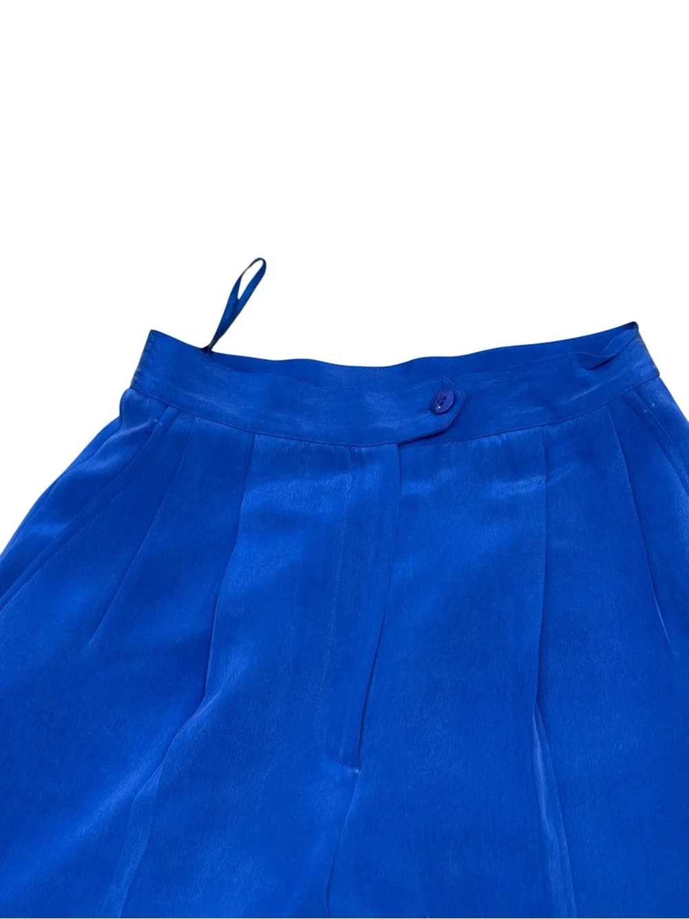 100% Silk Vintage Jones New York Petite Royal Blue Suit Set (Size 4P)