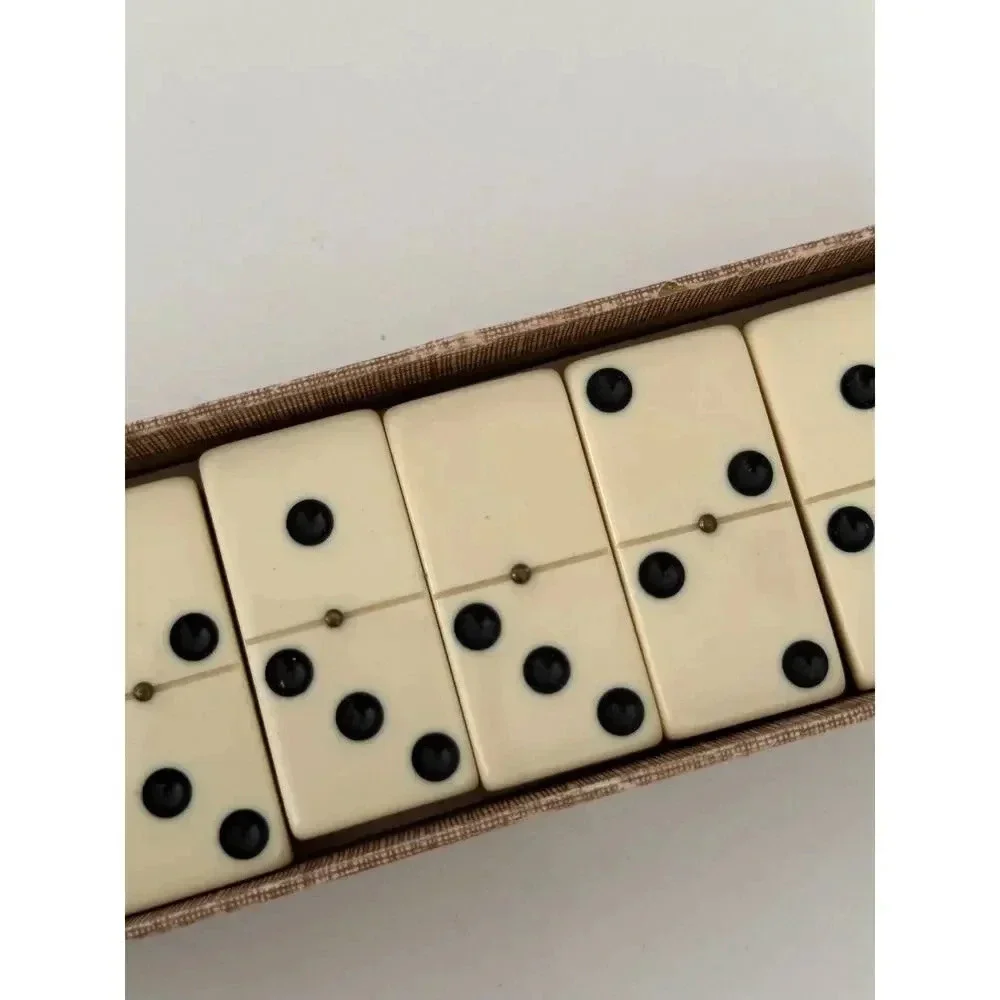 Vintage Playskool Halsam Double Six Dragon Dominoes