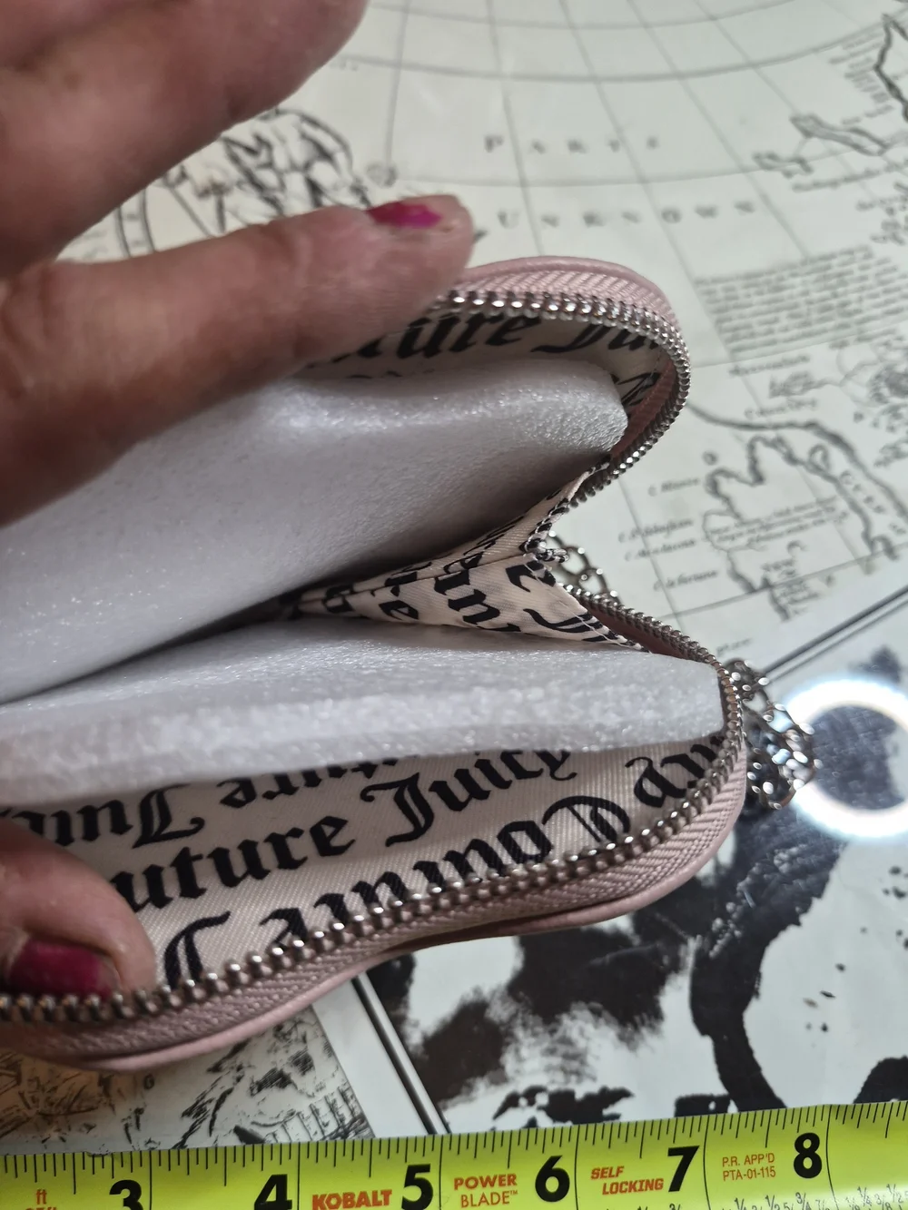 Juicy Couture Light Pink Zip Around Coin Wallet