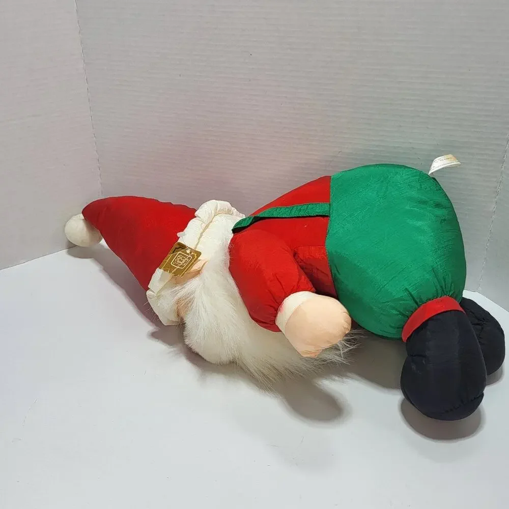 Vtg 1989 Fiesta‎ Huggable Santa Claus Plush Stuffed Doll