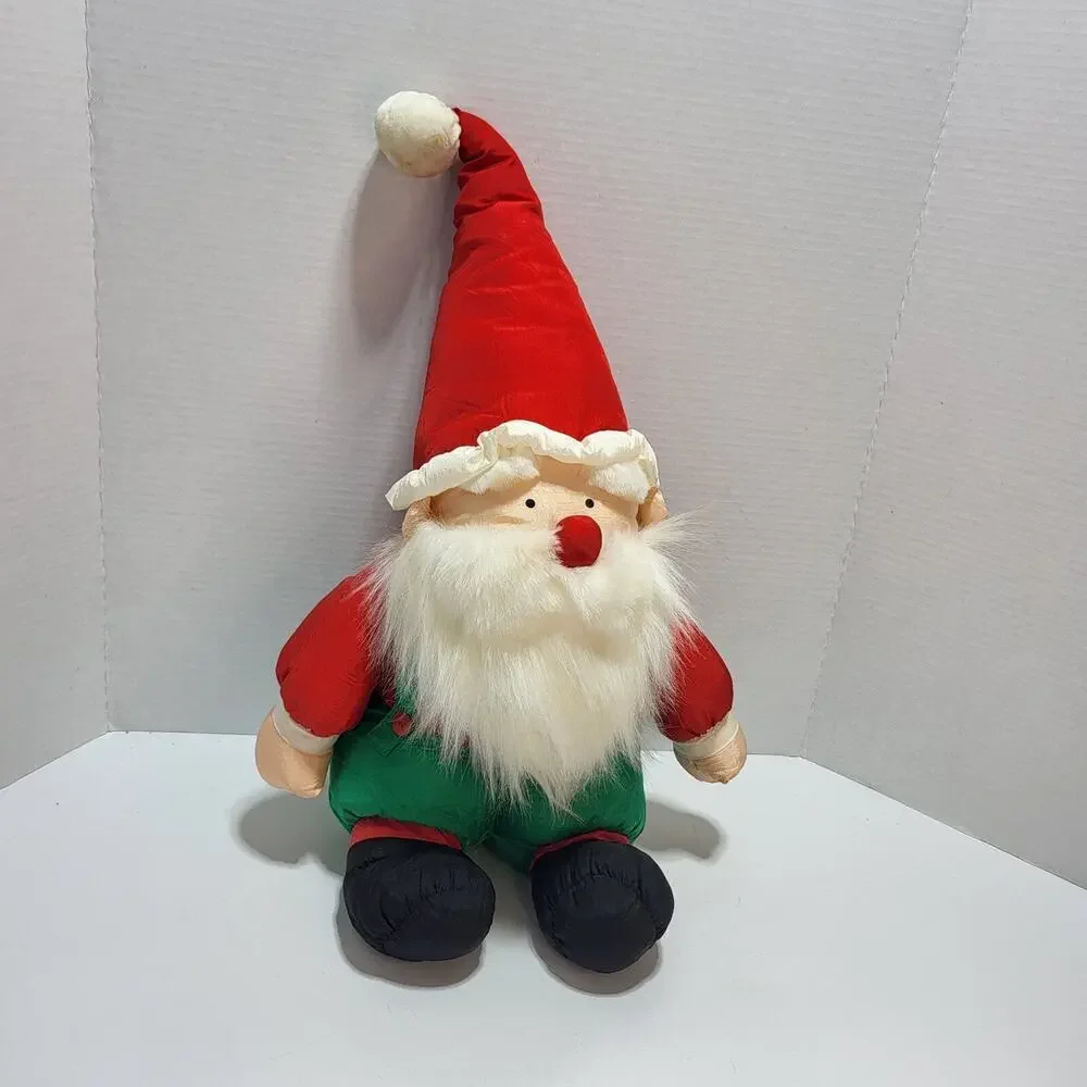Vtg 1989 Fiesta‎ Huggable Santa Claus Plush Stuffed Doll