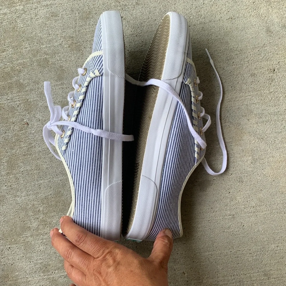 Jack Rogers Blue and White Canvas tennis shoes, sneakers