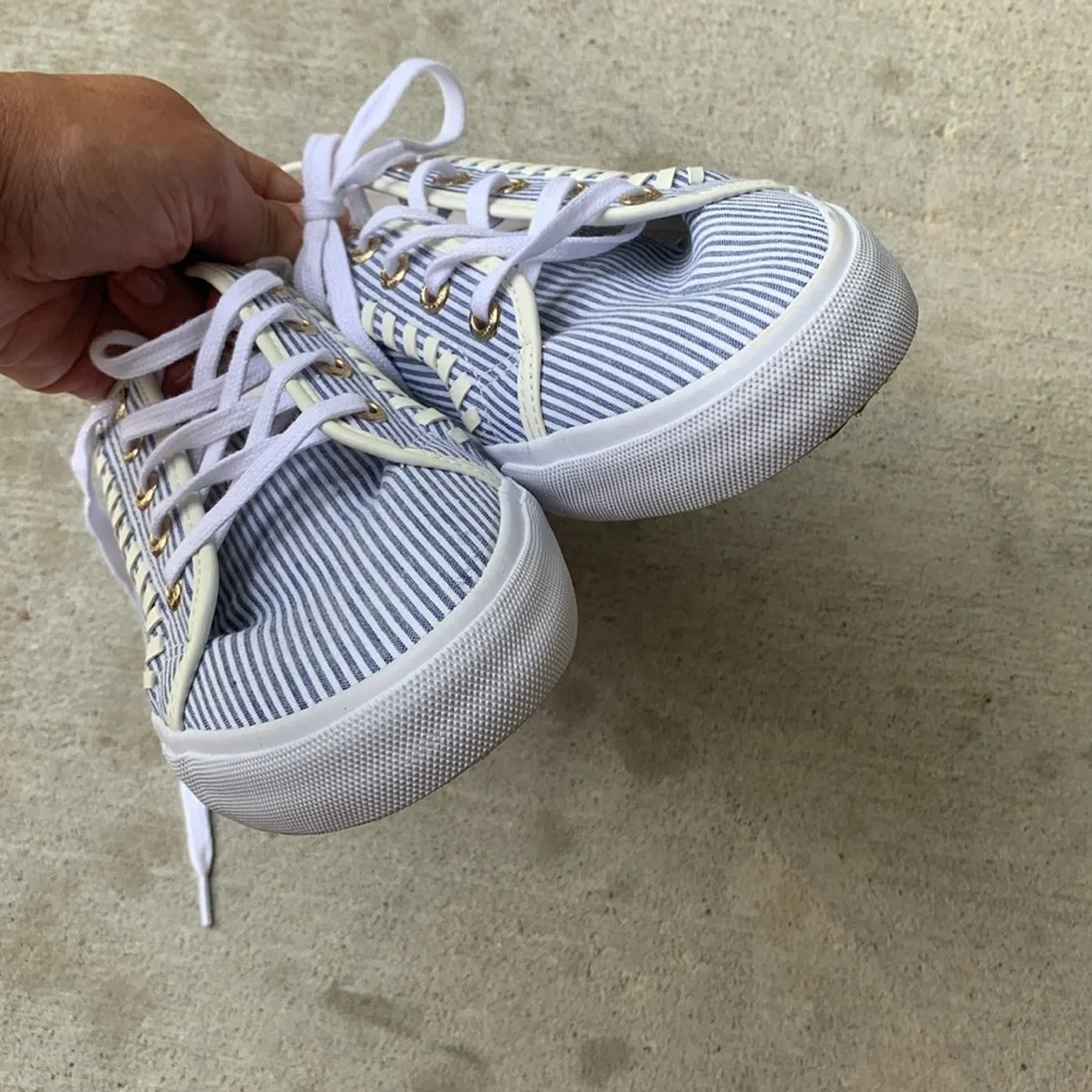 Jack Rogers Blue and White Canvas tennis shoes, sneakers