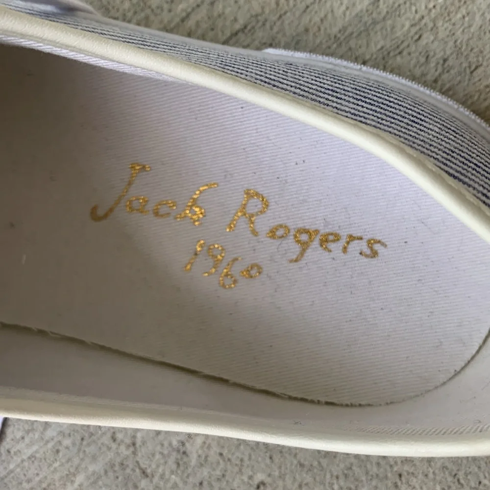 Jack Rogers Blue and White Canvas tennis shoes, sneakers
