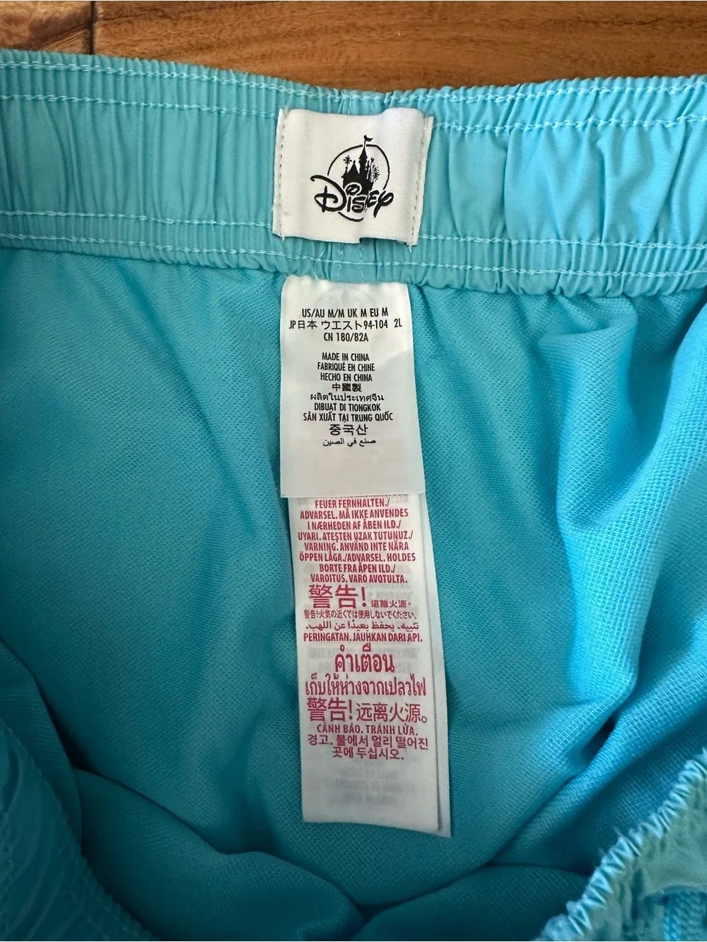 Disney Mickey Mouse Tropical Beach Swim Trunks Board Shorts Size M