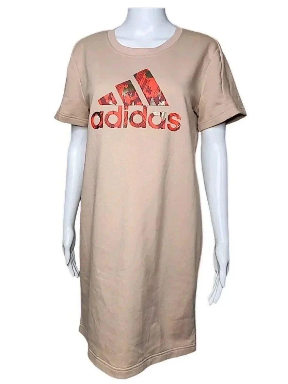 adidas x Zoe Saldana Dress Womens Sport GJ6683 Ash Pearl Size M Cotton Blend