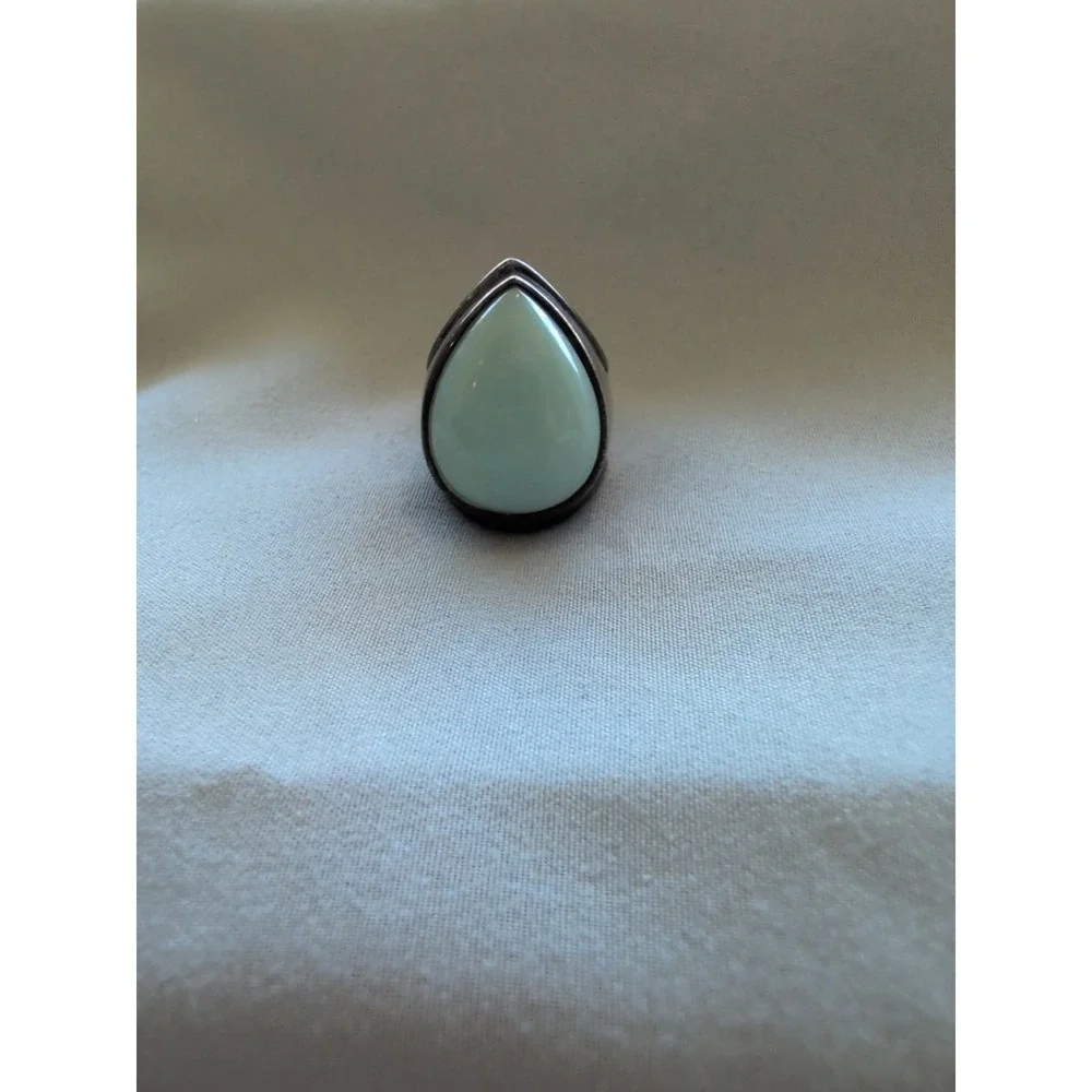 Vintage‎ Sterling Silver 925 Quartz Ring Size 8