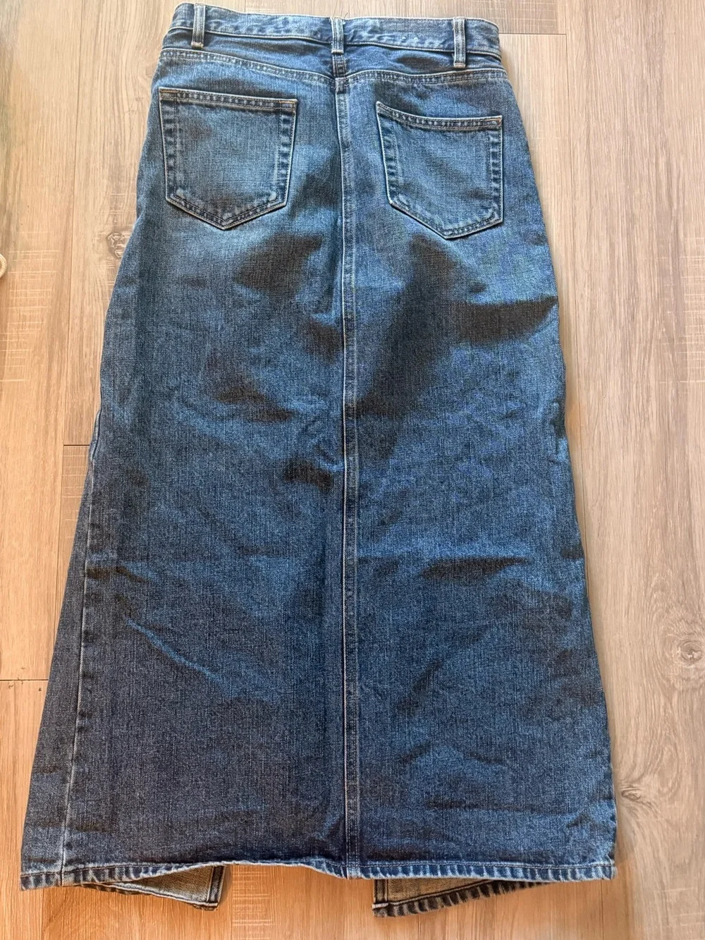 GAP Indigo Denim Maxi Skirt with Front Slit