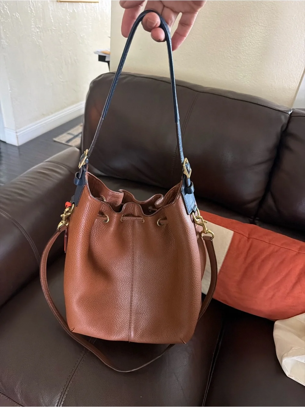 Coach pebbled leather