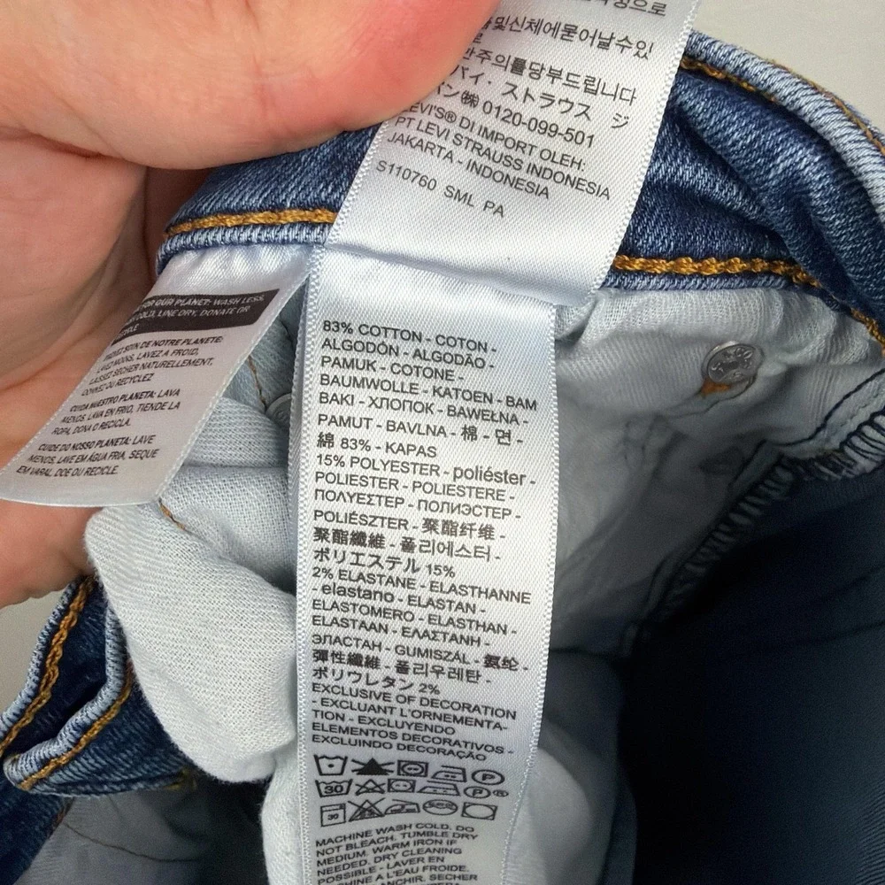 Levis 506 Jeans Mens 33x32 Blue Regular Fit Straight Stretch Denim‎ Medium Wash