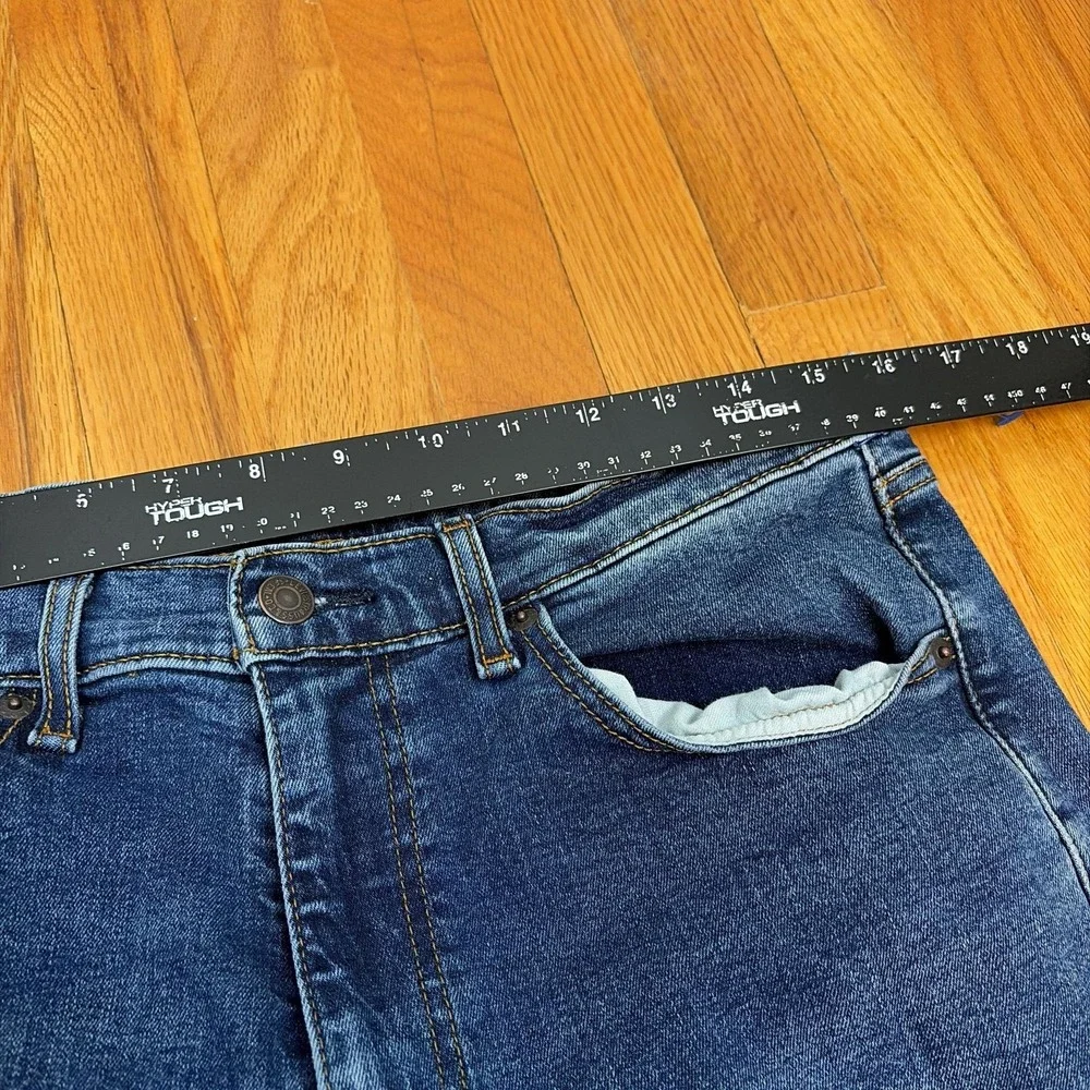 Levis 506 Jeans Mens 33x32 Blue Regular Fit Straight Stretch Denim‎ Medium Wash