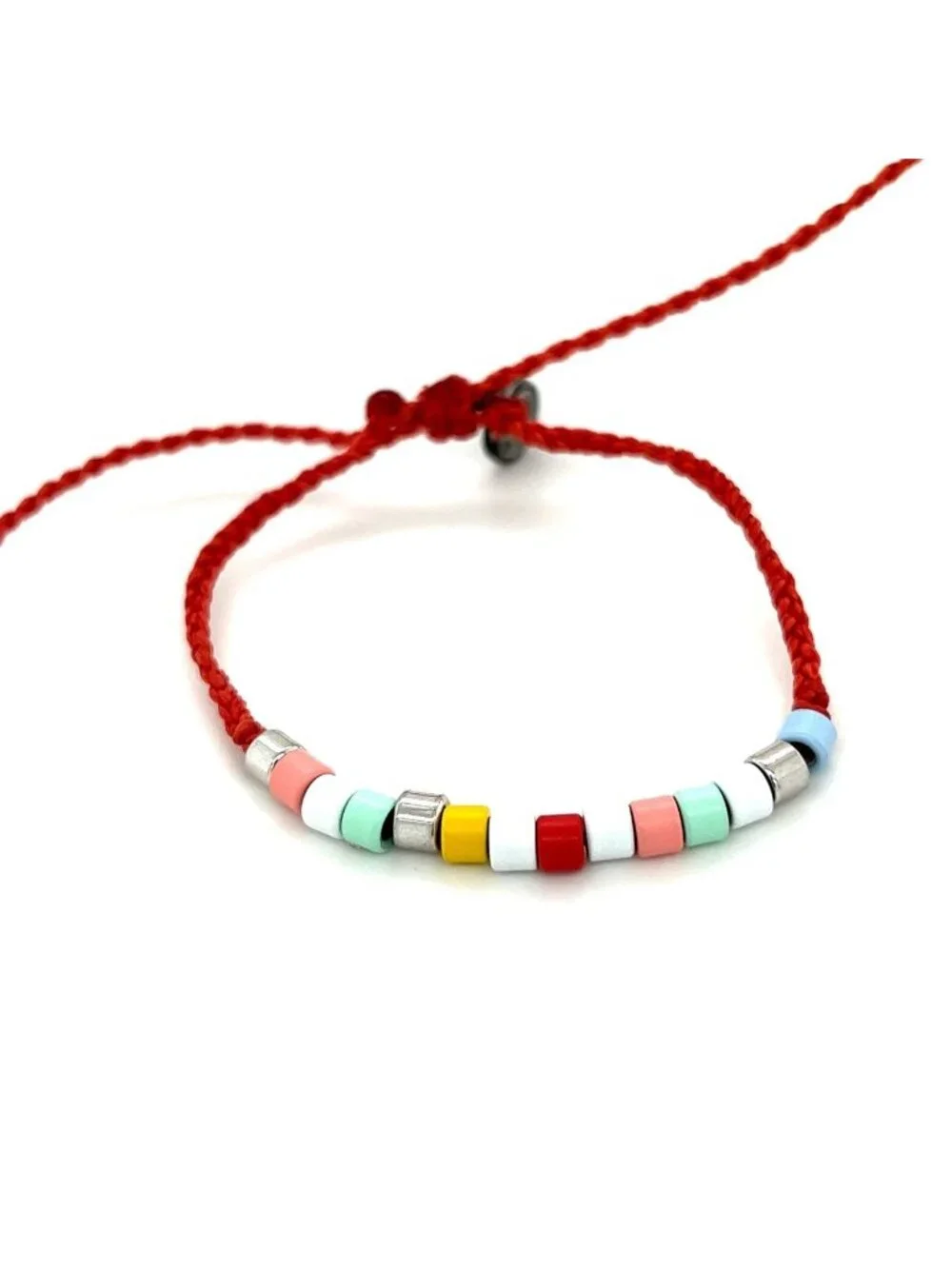 Pura Vida Red Cord with Beads Bracelet‎