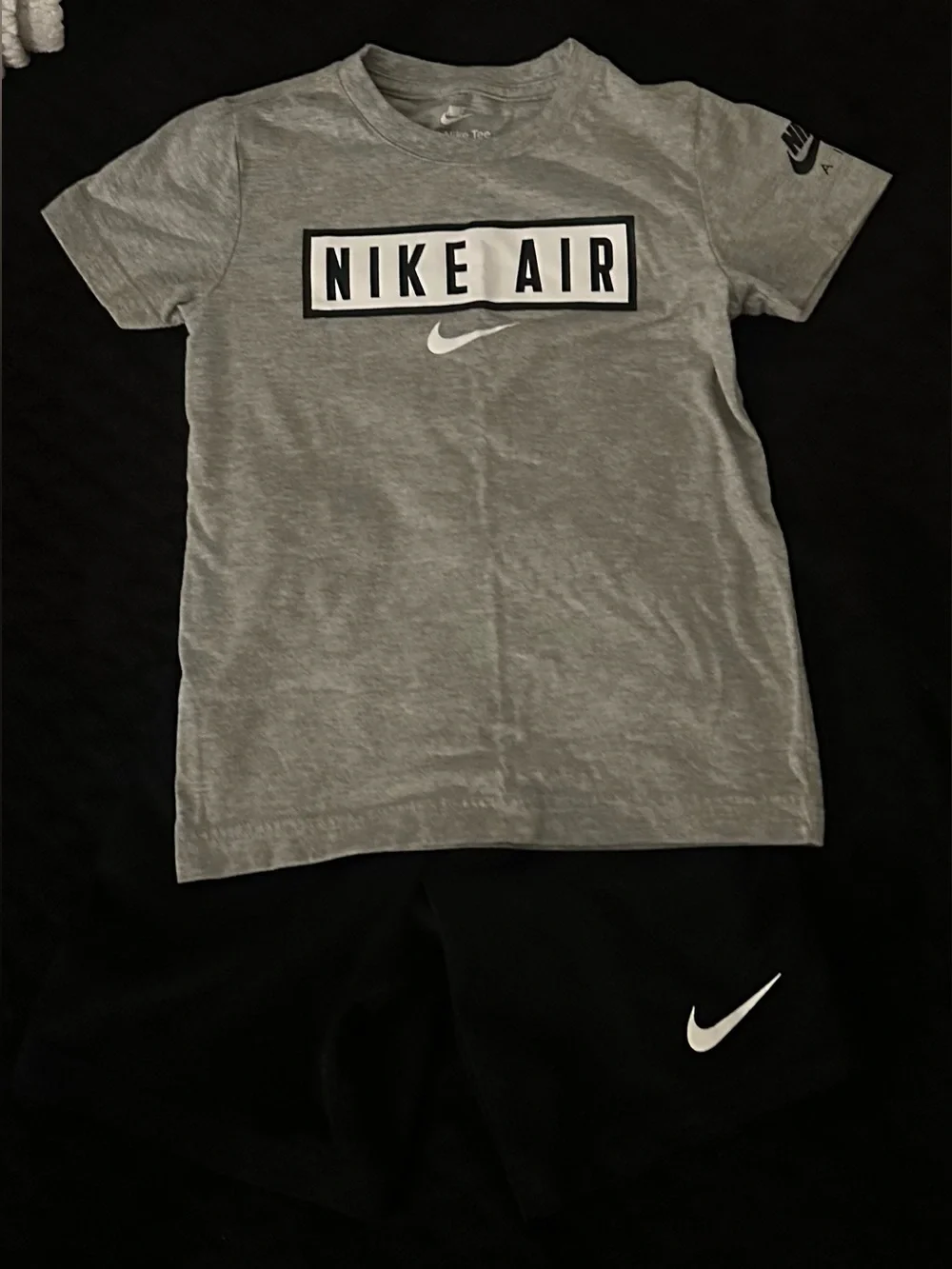 Nike Gray & Black 'Nike Air' Short Sleeve Tee